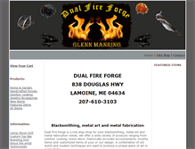 Tablet Screenshot of dualfireforge.com